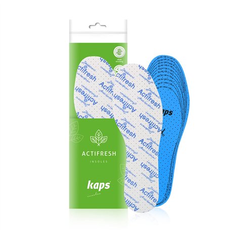 Kaps Actifresh – Semelles Hygiéniques Fraîcheur avec Technologie Antibactérienne par Sanitized