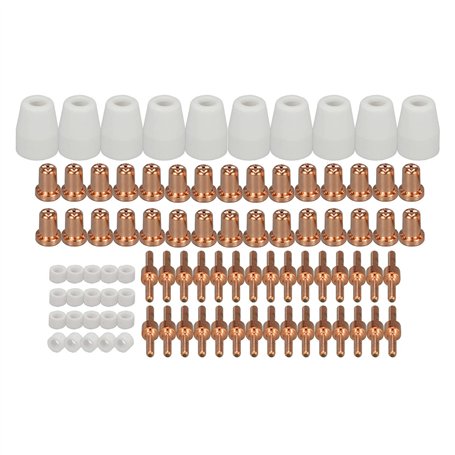 RIVERWELD Kit Consommables Allongés pour Torche Plasma PT-31 JG-40 LG40 Électrode 18205L Buse Allongée 18866L cran Protecteur 18