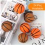24 Pcs Porte-clés de Mini Basketball Porte-Clés de Faveur de Basketball Balles Anti-Stress de Basketball Cadeau d’Équipe de Bask