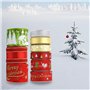 Pveath Rubans de Noël 9 Rubans de Cadeau Rouge/Argent/Or/Vert Gros-Grain Bande Stripe Brillant pour Cadeau, Gâteau, Enveloppemen