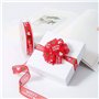Pveath Rubans de Noël 9 Rubans de Cadeau Rouge/Argent/Or/Vert Gros-Grain Bande Stripe Brillant pour Cadeau, Gâteau, Enveloppemen