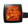 VNVIS Lot de 2 feux de position latéraux LED 12V / 24V Fixation au châssis pour camions et camions bennes - Rouge/Blanc/Orange