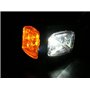 VNVIS Lot de 2 feux de position latéraux LED 12V / 24V Fixation au châssis pour camions et camions bennes - Rouge/Blanc/Orange