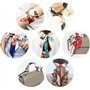 TKKUCE 10PCS Foulard Femmes en Satin de Soie Bandanas Cheveux Echarpe Carré Multi-motifs, Accessoires de Coiffure avec Poignée P