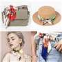 TKKUCE 10PCS Foulard Femmes en Satin de Soie Bandanas Cheveux Echarpe Carré Multi-motifs, Accessoires de Coiffure avec Poignée P
