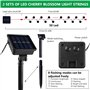 2 Pièces 9.5m 50 LED Guirlande Lumineuse Solaire Exterieure