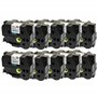 Prestige Cartridge 10x TZe-S261 TZ-S261 noir sur blanc 36mm x 8m Rubans Étiquettes [Adhésif puissant] compatibles avec Brother P