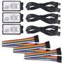 Lot de 3 analyseurs logiques USB avec câble USB 5 MHz 24 MHz 8 canaux UART IIC SPI Debug Logic Analyzer Professionnel Microcontr