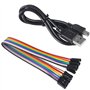 Lot de 3 analyseurs logiques USB avec câble USB 5 MHz 24 MHz 8 canaux UART IIC SPI Debug Logic Analyzer Professionnel Microcontr