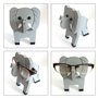 1 support de lunettes 3D en bois en forme d'éléphant - Puzzle en bois - Support de lunettes créatif en forme d'animal - Pour lun
