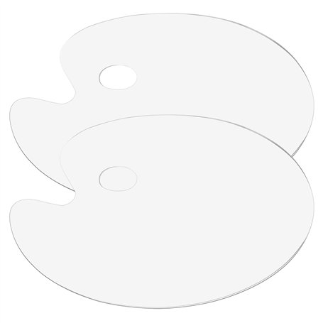 ISIYINER Palette de Peinture Acrylique Transparent de Forme Ovale Palette D'art pour L'art de Bricolage Artisanat Peinture 30 ×