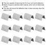 Aramox Agrafes de déflecteur de Vent, Canal de déflecteur de Pluie de Pluie de Vent de Voiture 12Pcs en Acier Inoxydable fixant 