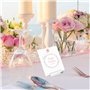 Porte Menu Mariage en Acrylique, 12Pcs Support Photo Carte avec 20 Cartes et 50 Points de Colle, Support de Carte de Table, Supp