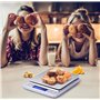 JOEAA Balance de Cuisine Électronique 3000g/0.1g Balance Cuisine Numérique en Onces avec Écran, Fonction Tare, 9 Unités, Auto-ar