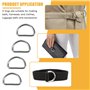 MengH-SHOP Boucle en Métal Crochets Pivotants Anneaux en D et Glisser Boucle Fermoir Couture pour Sangle, Ceinture, Sac à Dos, A