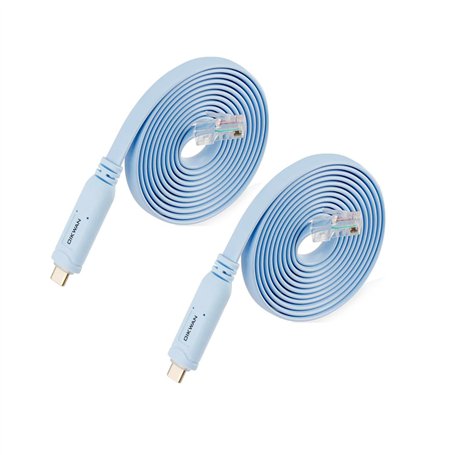 Lot de 2 câbles de console USB-C vers RJ45 pour routeurs Cisco