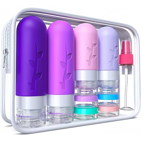 Lot de 18 bouteilles de voyage à remplir