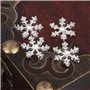 POFET Lot de 10 boutons flocon de neige en cristal de 14 mm pour scrapbooking, loisirs créatifs, décoration de cheveux
