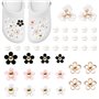Neikafan Pins Crogs Femme Fleurs 38 Pièces Charm Fleur Croc Femme Bijoux avec Boutons pour Chaussures