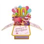 Carte pop-up « Happy 10th Birthday » pour fille