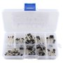 HALJIA 90PCS 10Valeur (1N4007~10A10) Assortiment de diodes de redressement dans boîte transparente