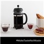 Cafetiere a piston - BODUM - JAVA - Noir - 0.35 L - Acier inoxydable et verre borosilicate