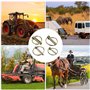 50 pièces Goupille de lynch avec anneau pour remorque de tracteur agricole，Assortiment de goupilles clips rond sécurité 4.5-6-8-