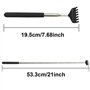 Gratte-dos télescopique, Scratcher arrière Acier Inoxydable, Grattoir à dos, Extendable Telescope Backscratcher pour se gratter 