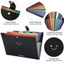 Trieur Extensible avec 7 Compartiments A4 Rangement Documents, Accordéon Organiseur de Dossiers de Fichiers Pochettes pour Burea