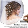 Épingles à cheveux en spirale pour mariée avec strass en cristal, épingles à cheveux tourbillonnantes, épingles à cheveux en per