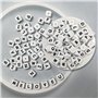 Lot de 104 perles en silicone avec lettres de l'alphabet pour la fabrication de porte-clés, perles en silicone pour la fabricati