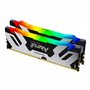 Kingston Fury Renegade DDR5 RGB Argent/Noir XMP 48Go (2x24Go) 8800MT/s CL42 CUDIMM Mémoire pour PC de Gamer Kit de 2 - KF588CU42