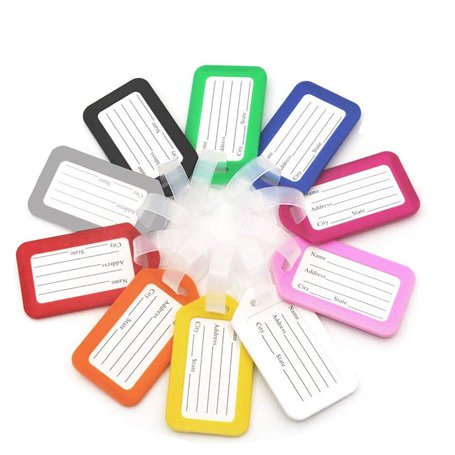 GTIWUNG Lot de 10 Étiquette de Bagage Valise Accessoires Voyage Identifier Étiquettes