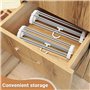 XULIERUX 2 Pièces Cintre Pantalon Pliable, Cintre Gain De Place pour Armoire, Cintre Pliable pour Pantalons, Jupes, Foulards, Cr