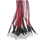KeeYees 20Pcs 5mm DC 3-12V Diode Ampoule LED Câblé + 20Pcs Plastique 5mm LED Lumiere Panneau de Support de Montage (Rouge)