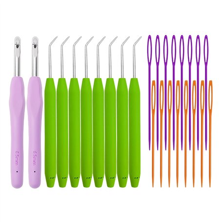 Lot de 24 crochets à tricoter pour loom