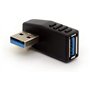 Adaptateur USB 3.0 90 degrés angle droit connecteur USB type A mâle à extension femelle 2 pcs (angle gauche et angle droit inclu