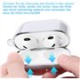 MouyouGlow Coque Transparente pour Airpods 1/2, Air Pods 1/2 (2019), Coque de Protection TPC avec Mousqueton, résistante aux Cho