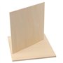 JIAYUET Lot de 80 feuilles carrées de tilleul de 10 x 10 cm, 2 mm d'épaisseur, planches de contreplaqué de bois brut de 10 cm po
