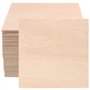 MANCHAP Lot de 60 feuilles de bois de contreplaqué carrées de 100 x 100 x 2 mm