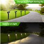 Lampe Solaire Extérieur Jardin Lumière Solaire Exterieur Étanche IP65 Eclairage Spot Solaire Exterieur LED Sécurité Sans Fil Fon