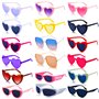 KIMIGO Lunettes de Soleil Femme Cœur Rétro - 18 Paires pour Mariage/Vacances/Extérieur/Photographie