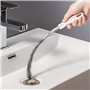 2 Pièces Deboucheur Evier,Flexible 45cm Brosse Joint Salle de Bain,Attrape Cheveux Baignoire,Drain Cleaner, Anti Cheveux Baignoi