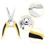 8" 200mm Sécateur Ciseaux de Jardin, Cisailles d'élagage Professionnelles Bypass en Acier Inoxydable Greffage Scissor Outil de J