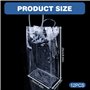 Lot de 12 sacs à glace pour bouteilles : 10 x 25 x 10 cm en PVC transparent, sac à glace anti-fuite avec poignée pour bière froi