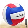 Volleyball - Ballon de volleyball - Taille officielle 5 - Pour jeux de plein air - En PVC souple - Avec pompe - Pour débutant -