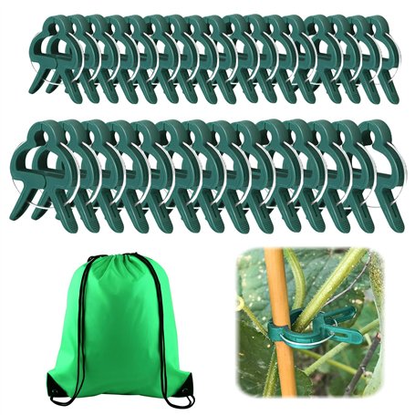 Jisrcha 60 Clips pour Plantes - Pinces À Plantes Grimpantes pour Tomates