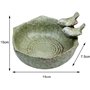 Bain pour Oiseaux Sauvages Bol d'alimentation pour Oiseaux Bassin d'oiseaux Rond en Fonte Balcon Terrasse Jardin Déco Maison de 