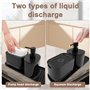 Druuzyl Distributeur de Liquide Vaisselle et Savon Cuisine 4 en 1 - Noir avec Support Éponge et Porte-Torchon, Organisateur d'Év