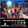 Riisoyu Lot de 2 Ballon de Plage Gonflable Lumineux, IP68 Boules LED Plage 16 Couleurs et 4 Modes LED Ballon De Plage avec Téléc